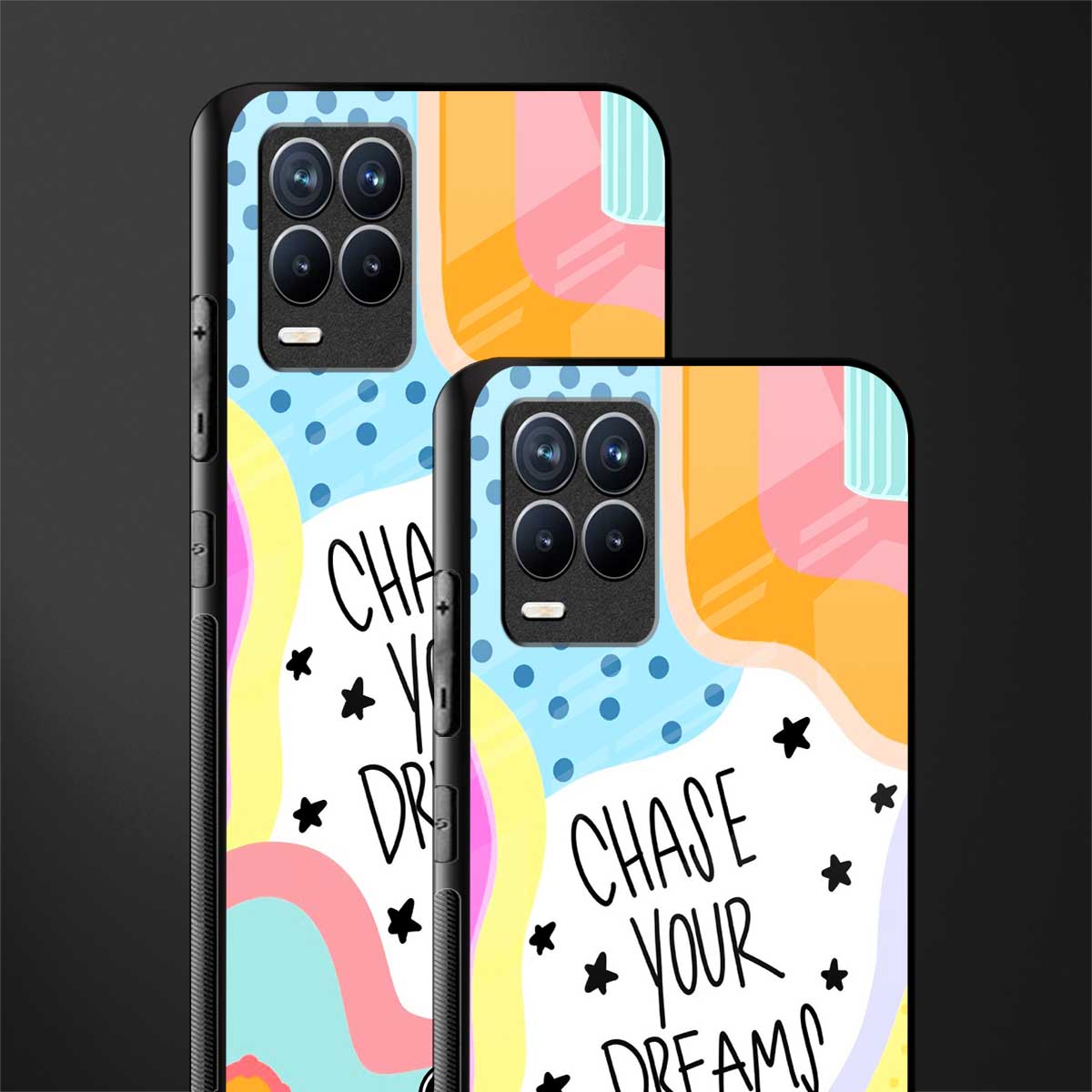 chase your dreams glass case for realme 8 4g image-2