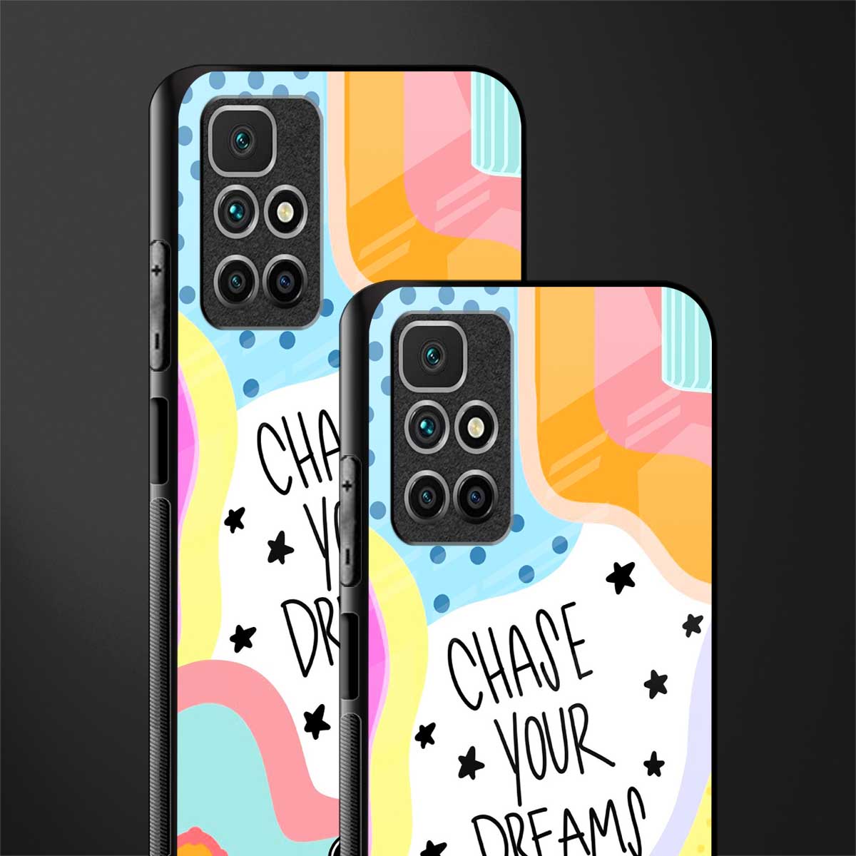 chase your dreams glass case for redmi 10 prime image-2