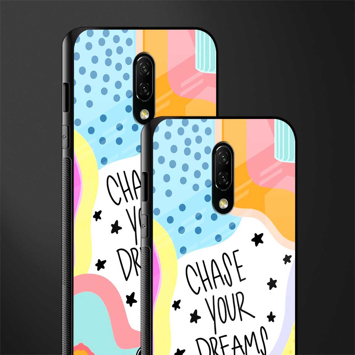 chase your dreams glass case for oneplus 7 image-2