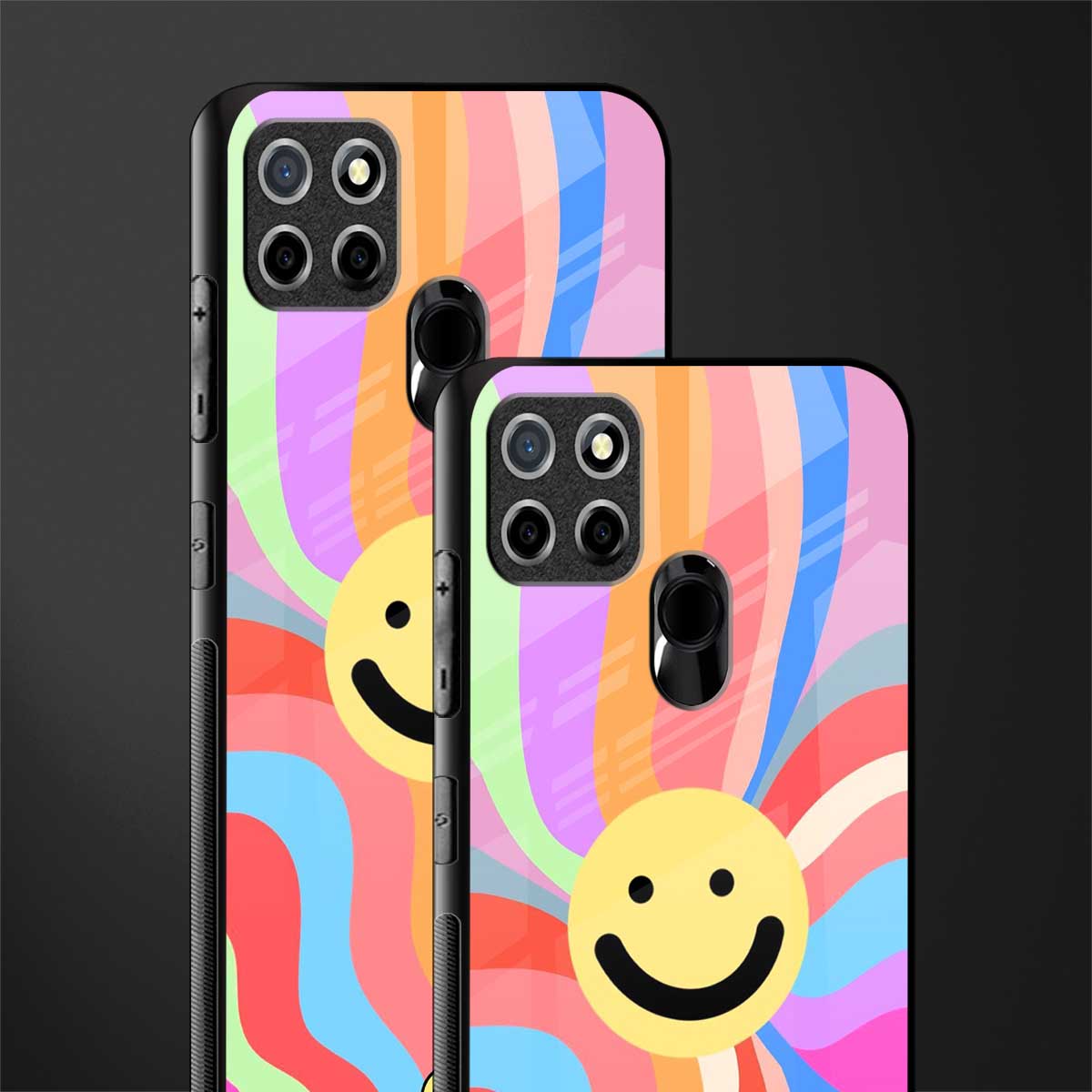 cheerful smiley glass case for realme narzo 30a image-2
