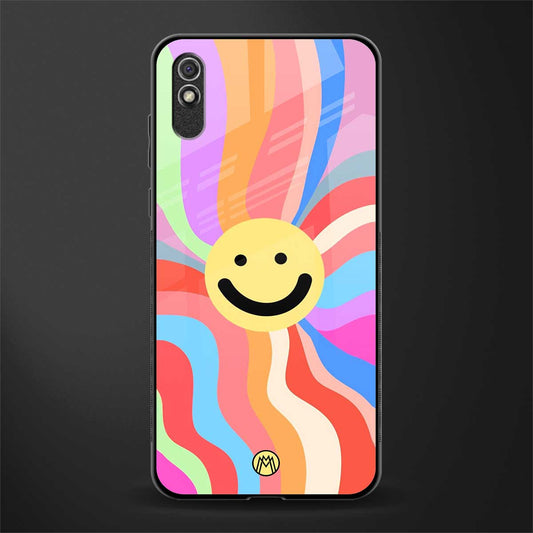 cheerful smiley glass case for redmi 9a image