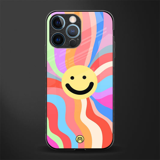 cheerful smiley glass case for iphone 14 pro image