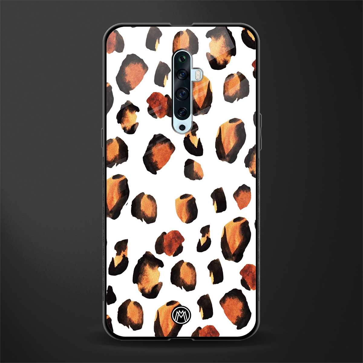 cheetah fur glass case for oppo reno 2f image