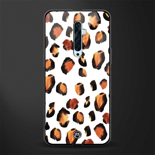 cheetah fur glass case for oppo reno 2f image