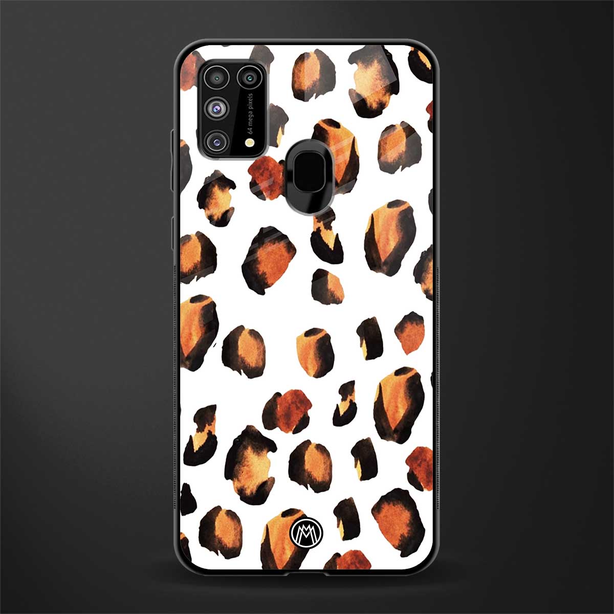 cheetah fur glass case for samsung galaxy m31 prime edition image