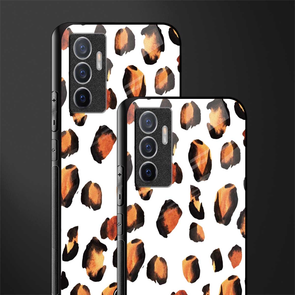 cheetah fur glass case for vivo v23e image-2