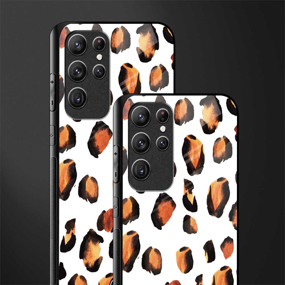 cheetah fur glass case for samsung galaxy s22 ultra 5g image-2