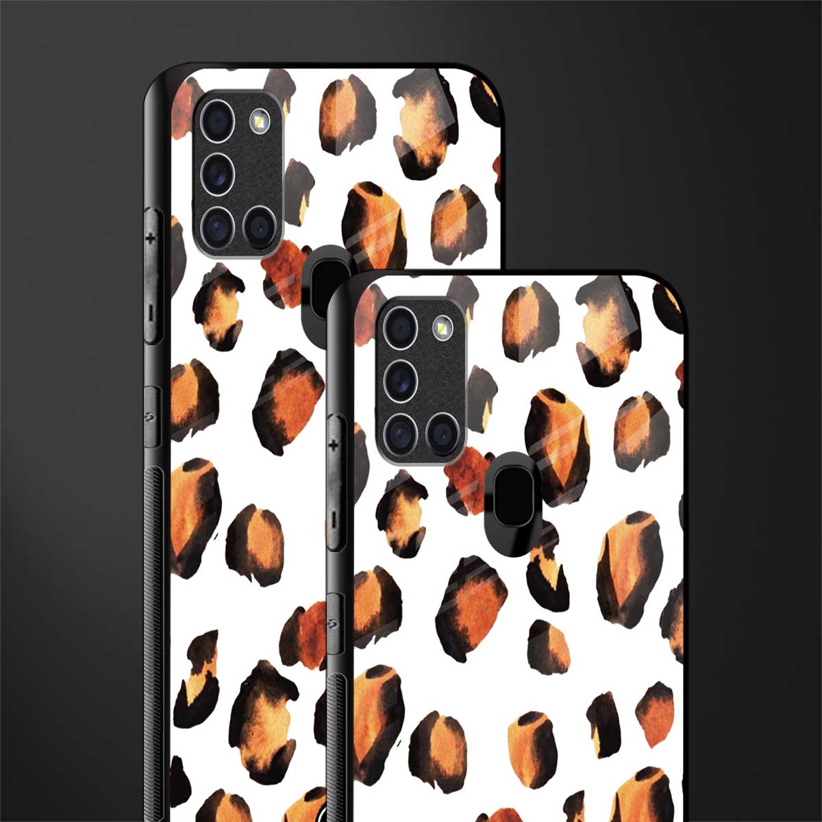 cheetah fur glass case for samsung galaxy a21s image-2