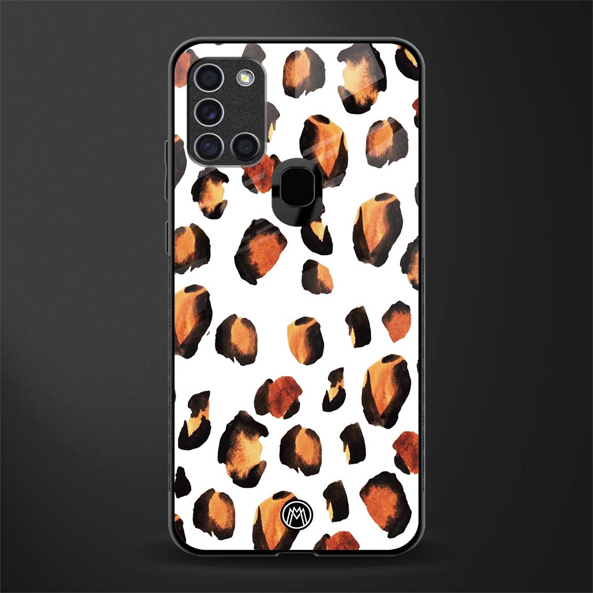 cheetah fur glass case for samsung galaxy a21s image