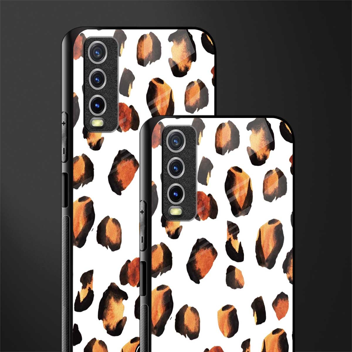 cheetah fur glass case for vivo y20 image-2