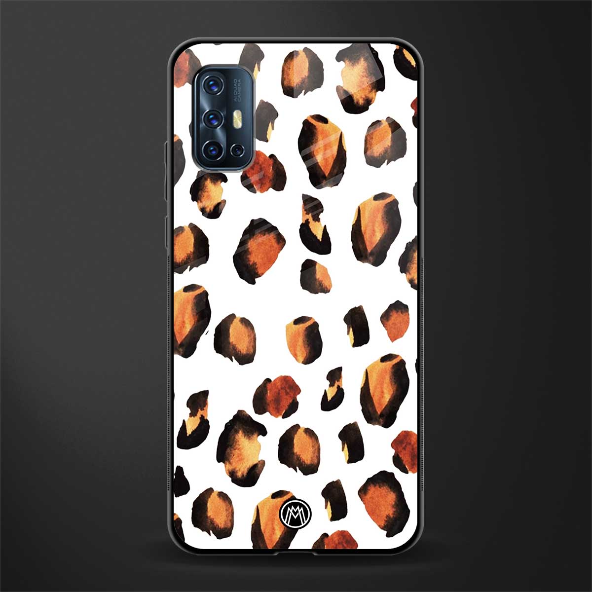cheetah fur glass case for vivo v17 image
