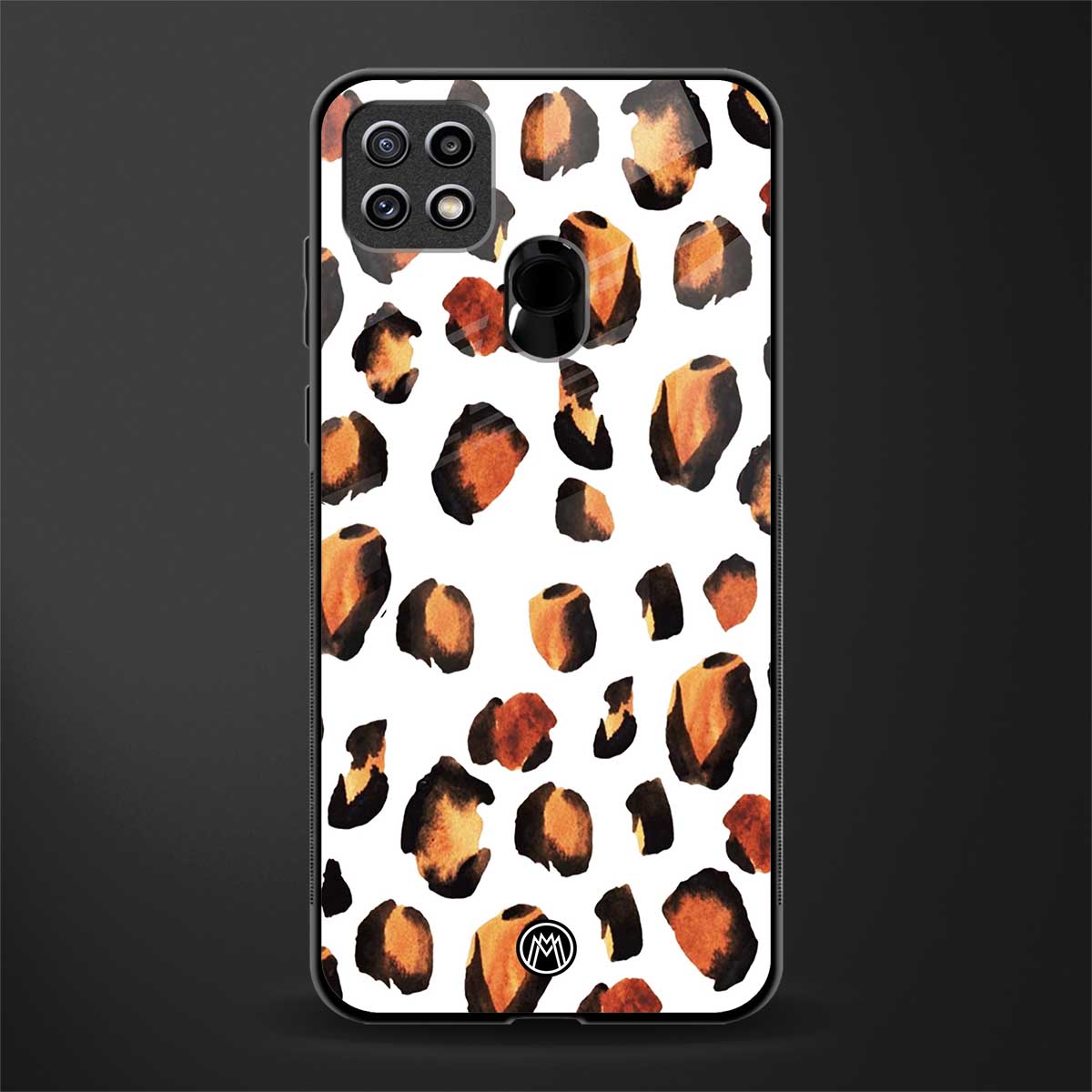 cheetah fur glass case for oppo a15 image