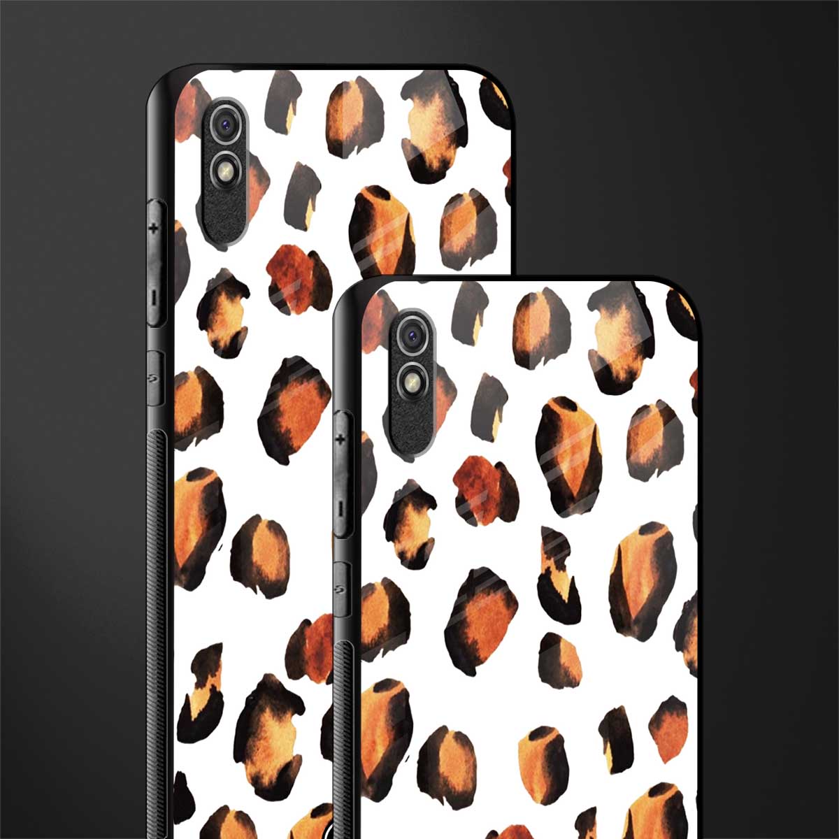 cheetah fur glass case for redmi 9a image-2