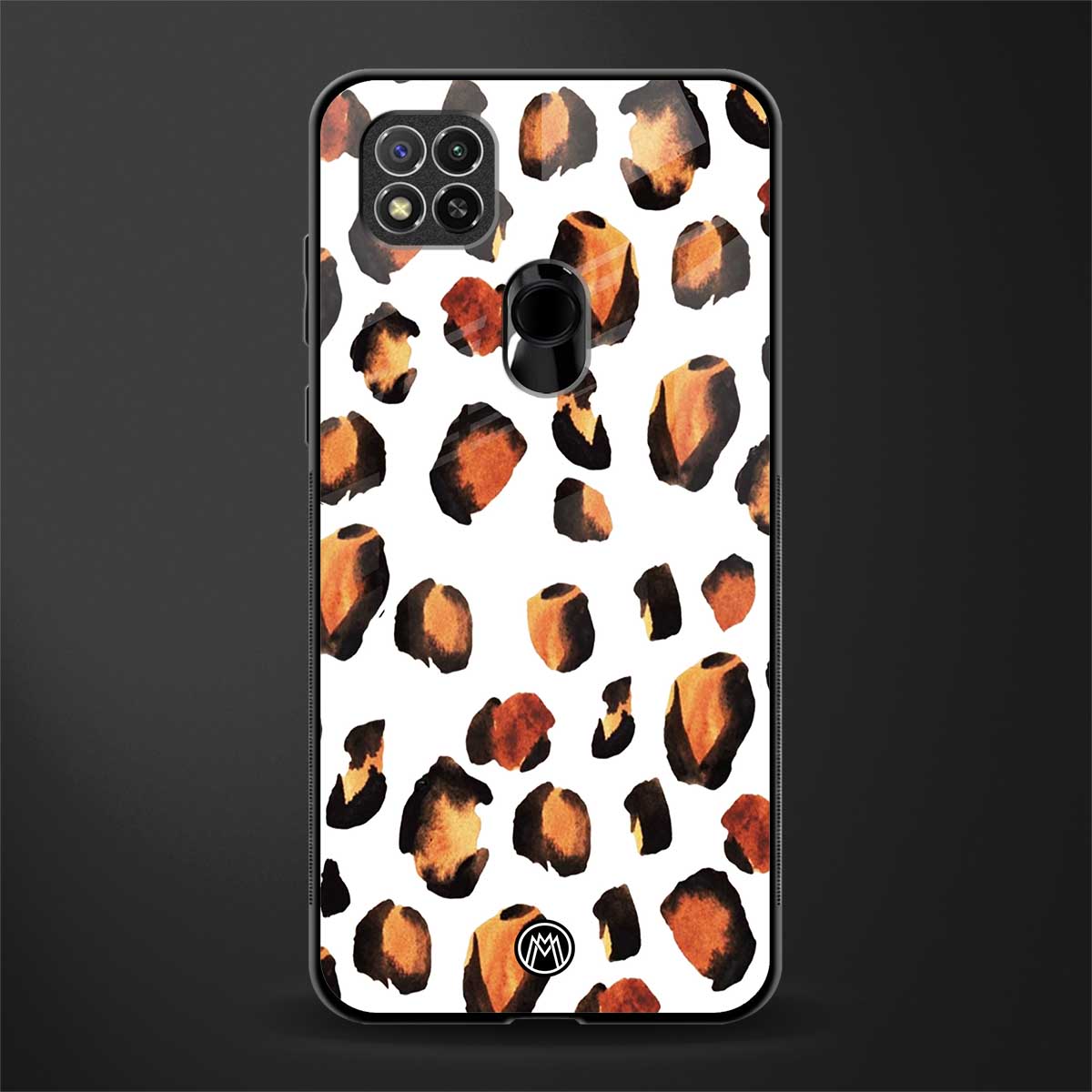 cheetah fur glass case for redmi 9 image
