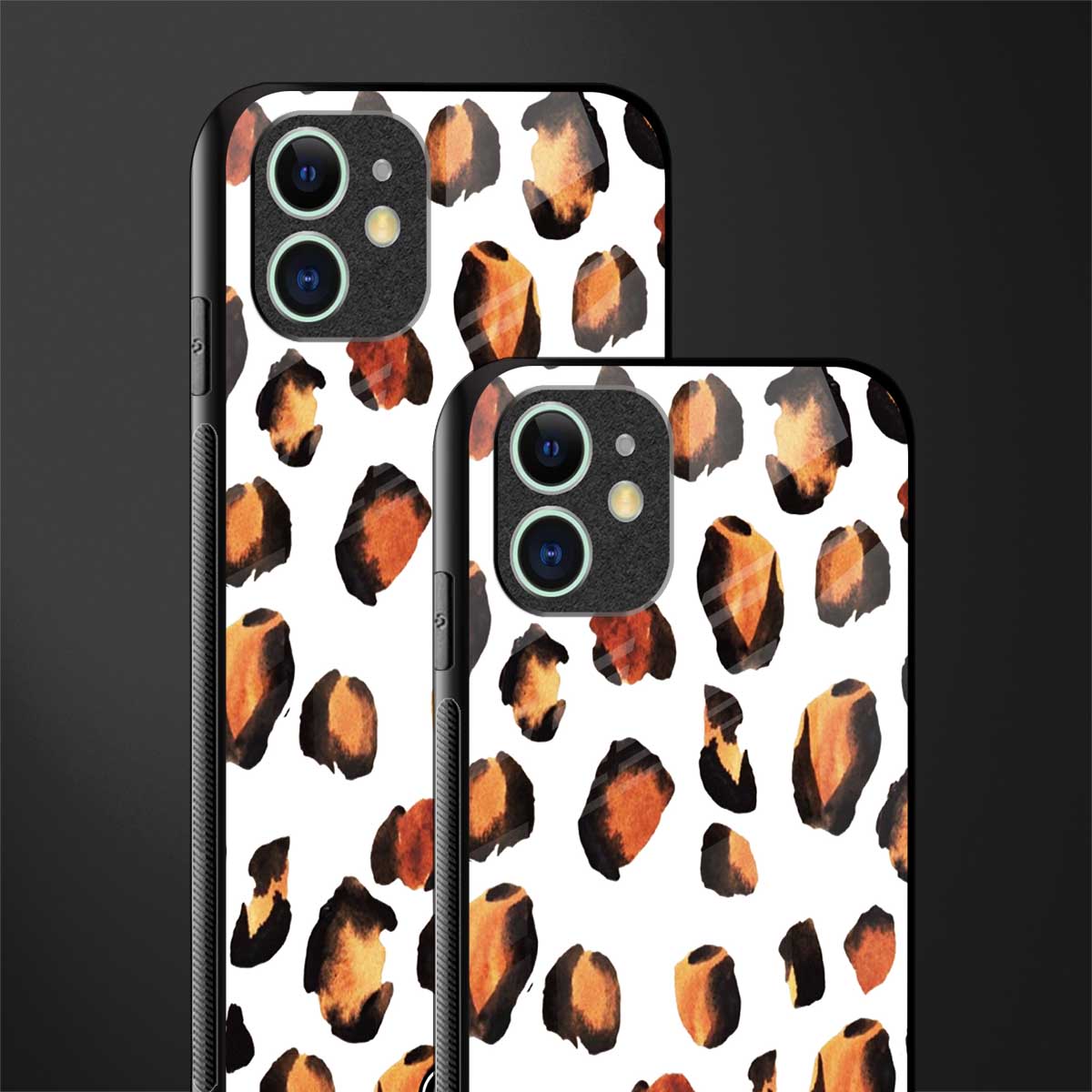 cheetah fur glass case for iphone 12 mini image-2