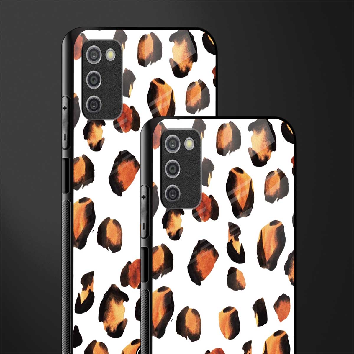 cheetah fur glass case for samsung galaxy a03s image-2
