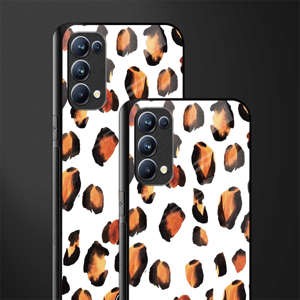 cheetah fur back phone cover | glass case for oppo reno 5