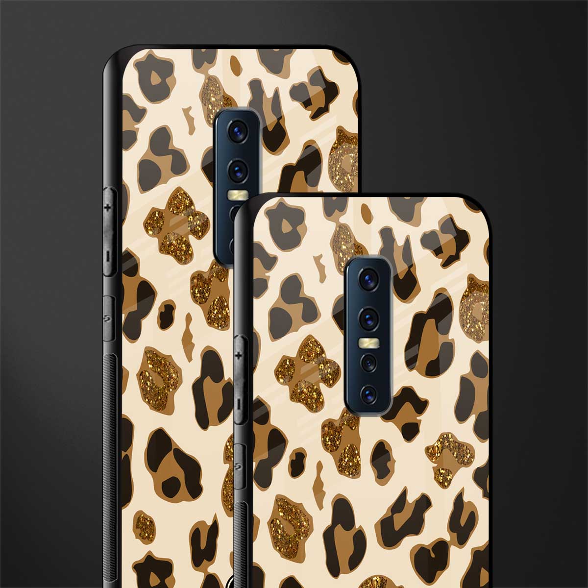 cheetah fur aesthetic glass case for vivo v17 pro image-2