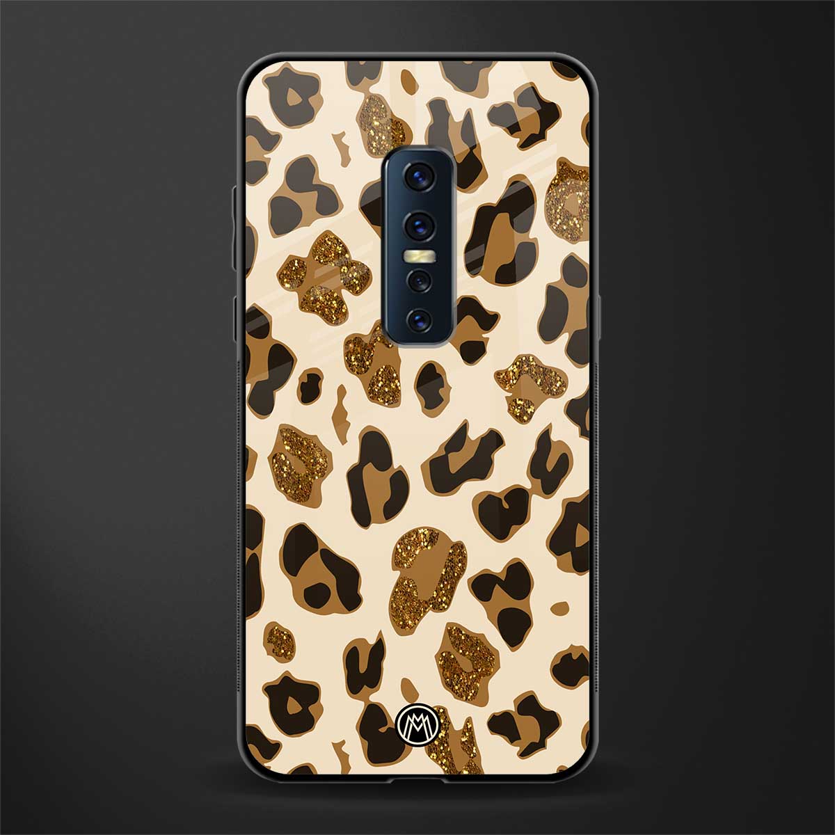 cheetah fur aesthetic glass case for vivo v17 pro image