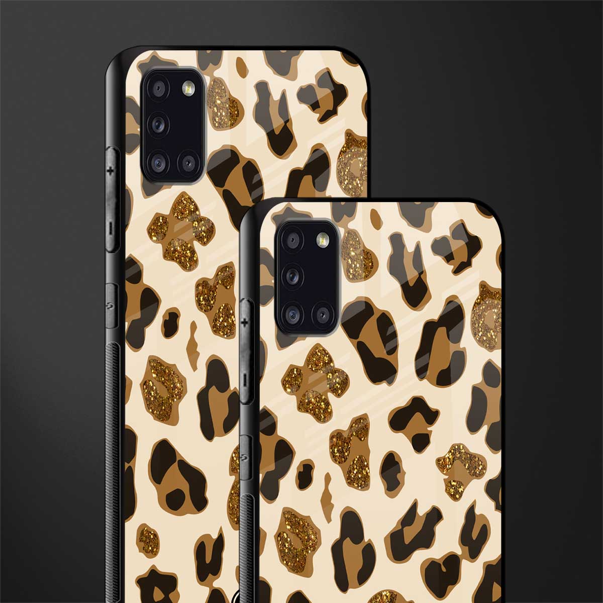 cheetah fur aesthetic glass case for samsung galaxy a31 image-2