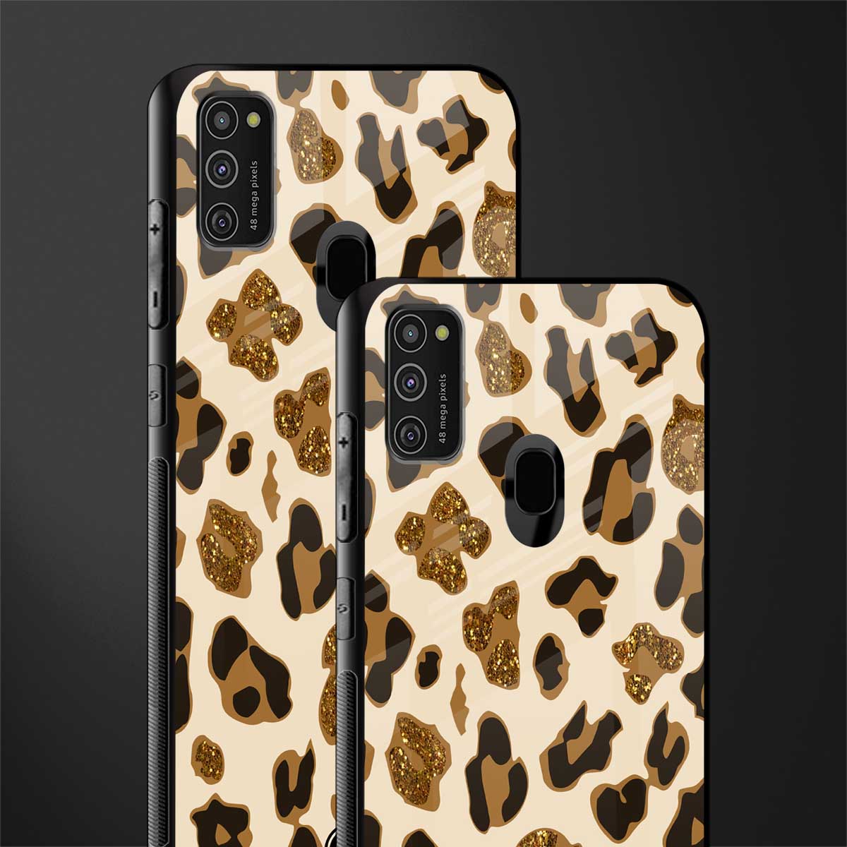 cheetah fur aesthetic glass case for samsung galaxy m21 image-2