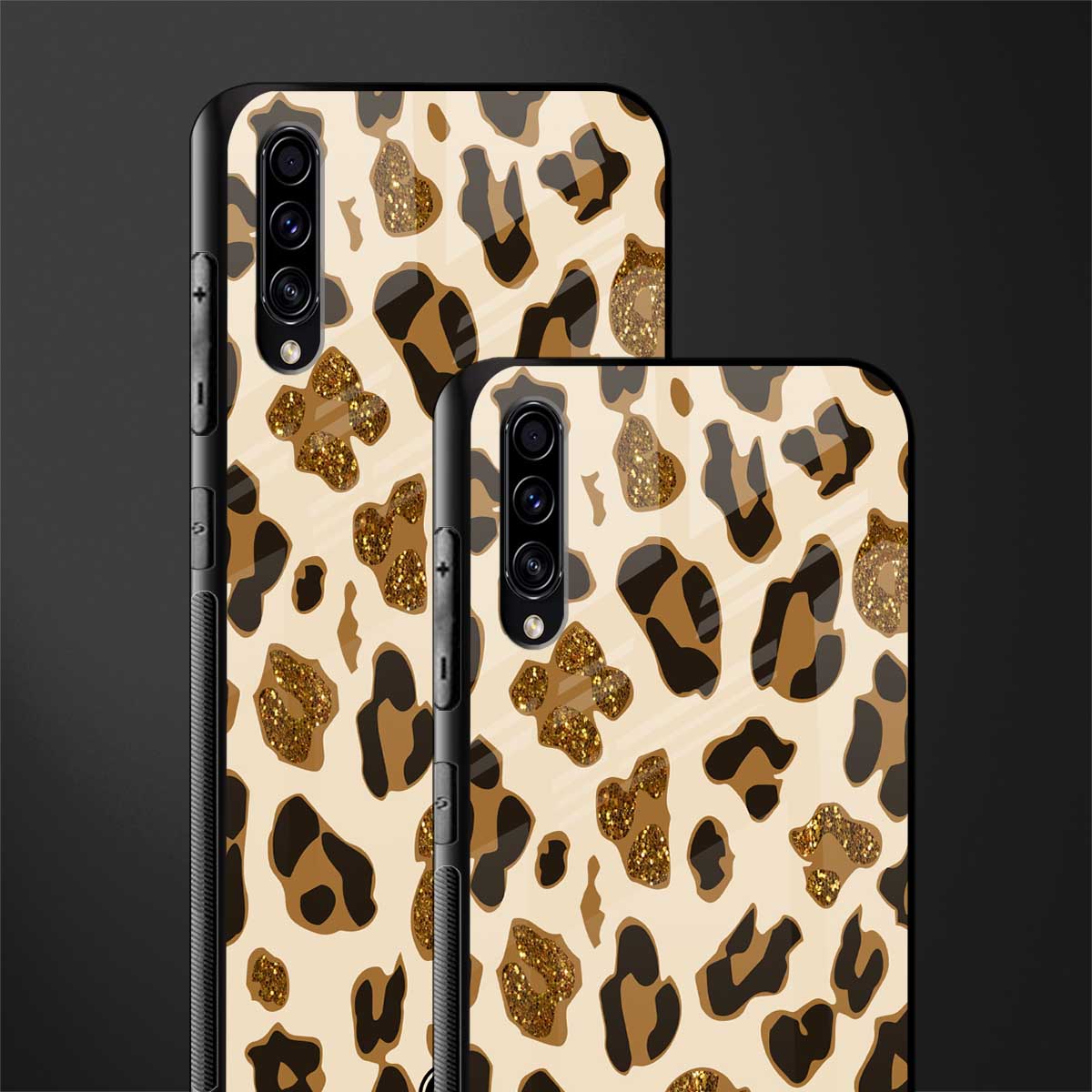 cheetah fur aesthetic glass case for samsung galaxy a70 image-2