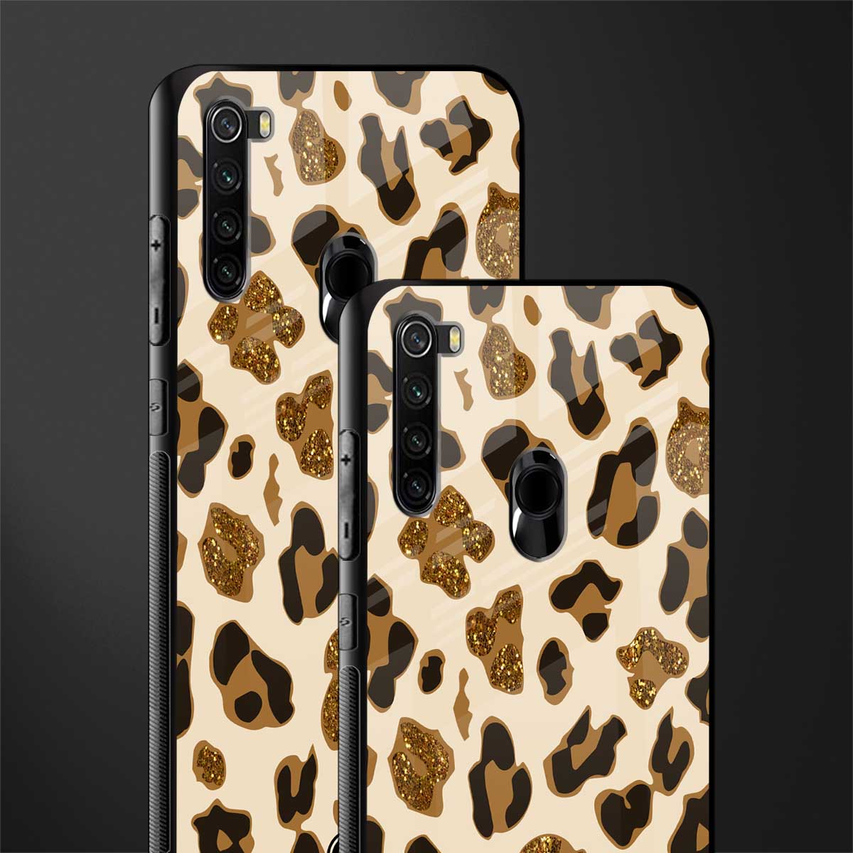 cheetah fur aesthetic glass case for redmi note 8 image-2