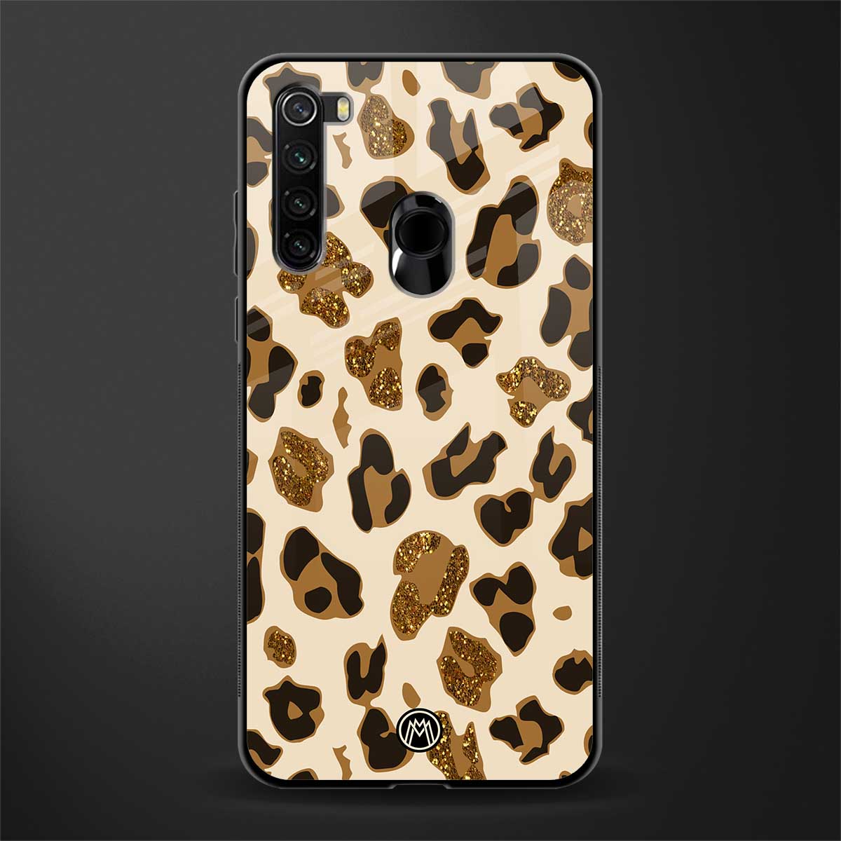 cheetah fur aesthetic glass case for redmi note 8 image