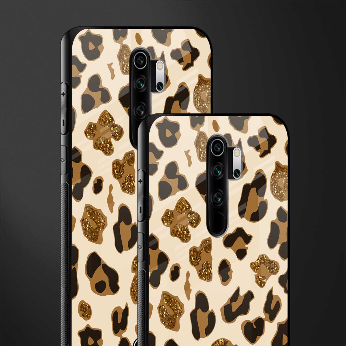 cheetah fur aesthetic glass case for redmi note 8 pro image-2