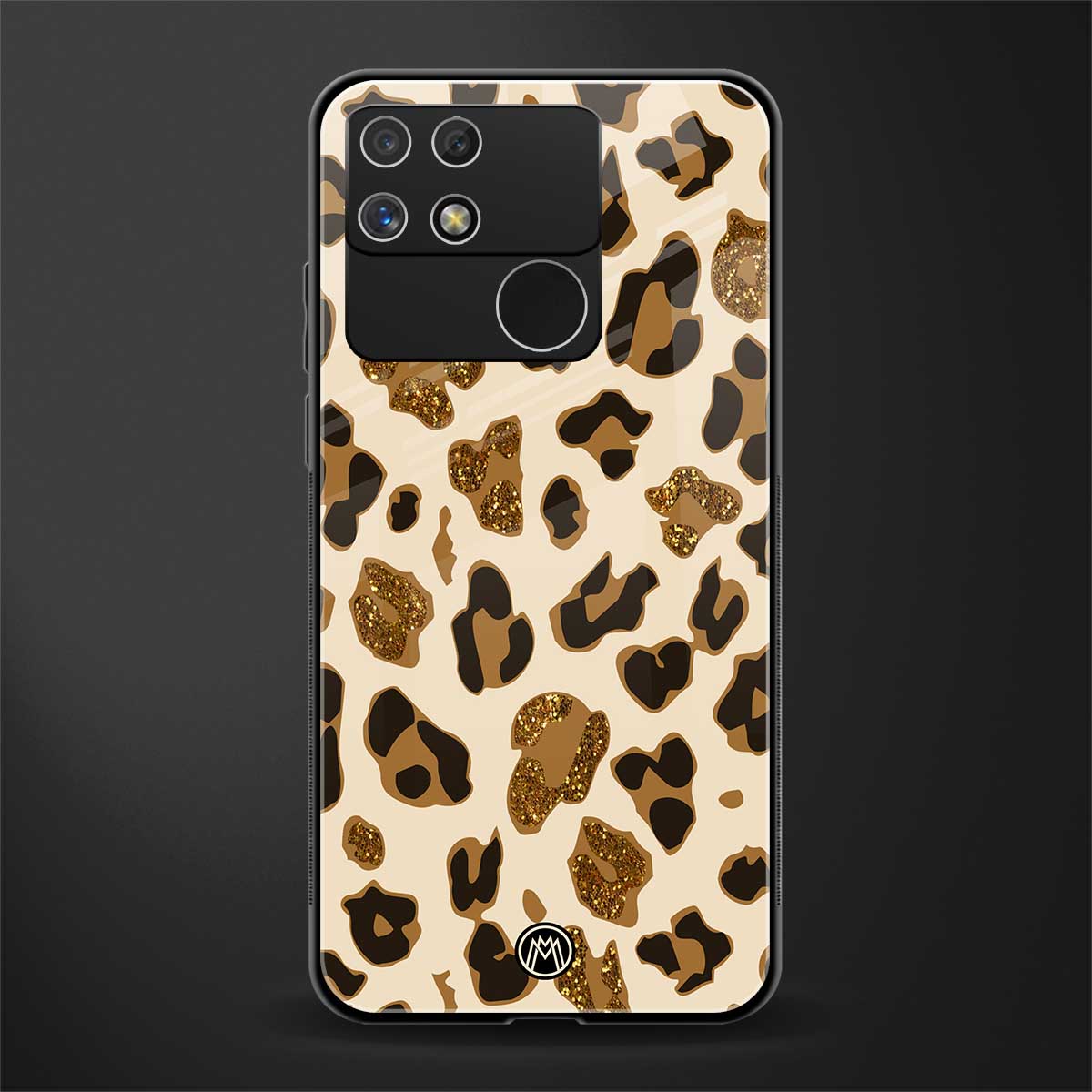 cheetah fur aesthetic back phone cover | glass case for realme narzo 50a