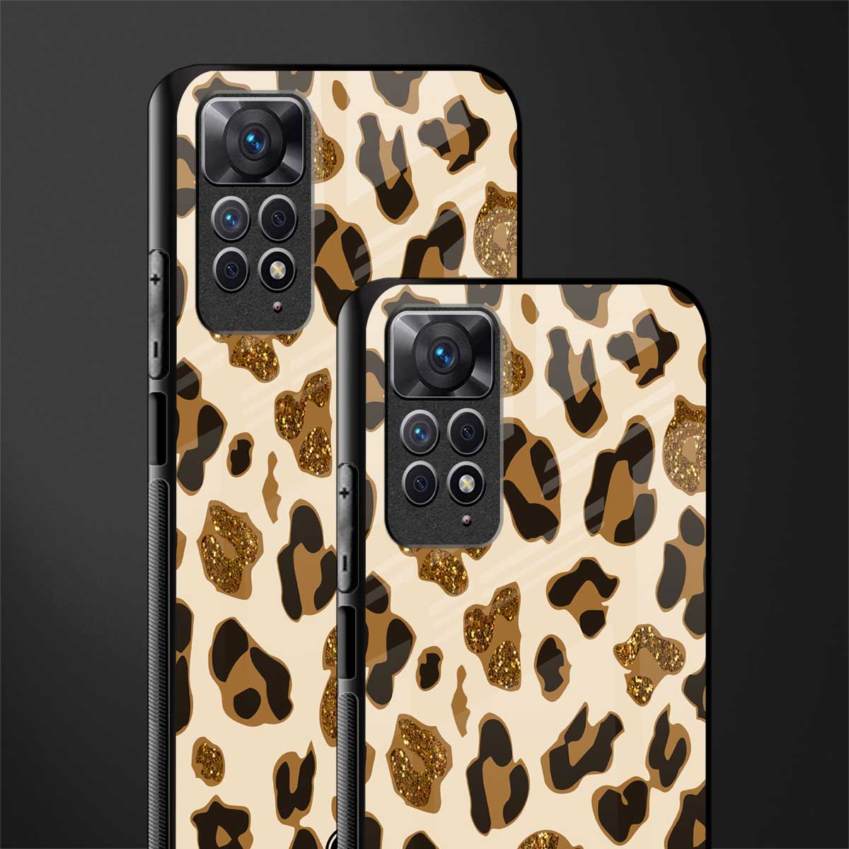 cheetah fur aesthetic back phone cover | glass case for redmi note 11 pro plus 4g/5g