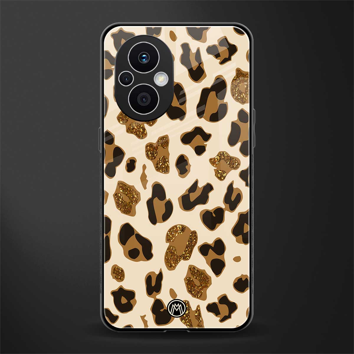 cheetah fur aesthetic back phone cover | glass case for oppo f21 pro 5g