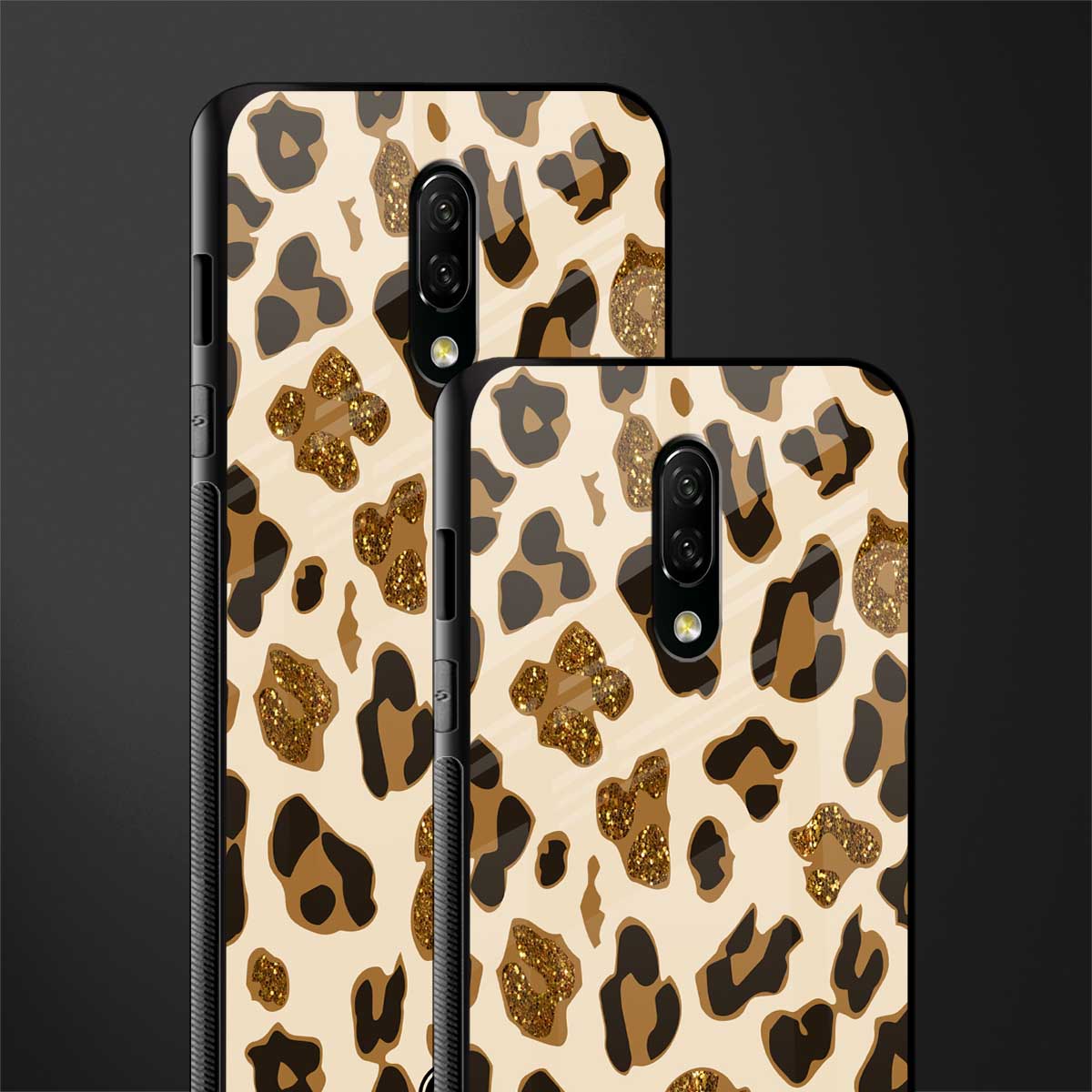 cheetah fur aesthetic glass case for oneplus 7 image-2
