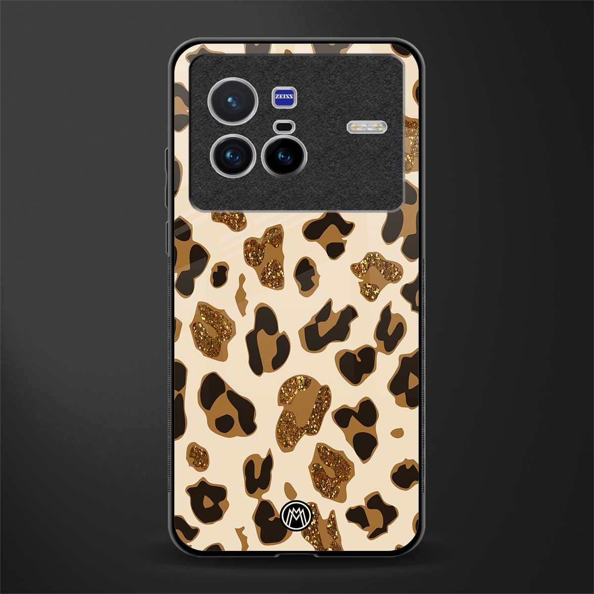 cheetah fur aesthetic glass case for vivo x80 image