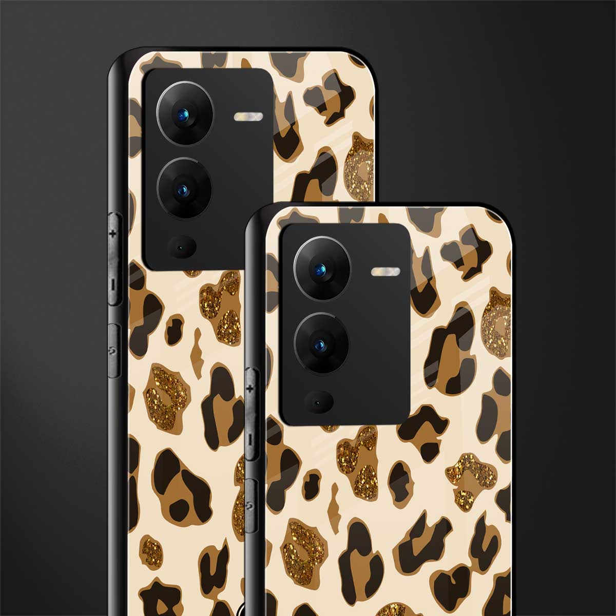 cheetah fur aesthetic back phone cover | glass case for vivo v25 pro 5g
