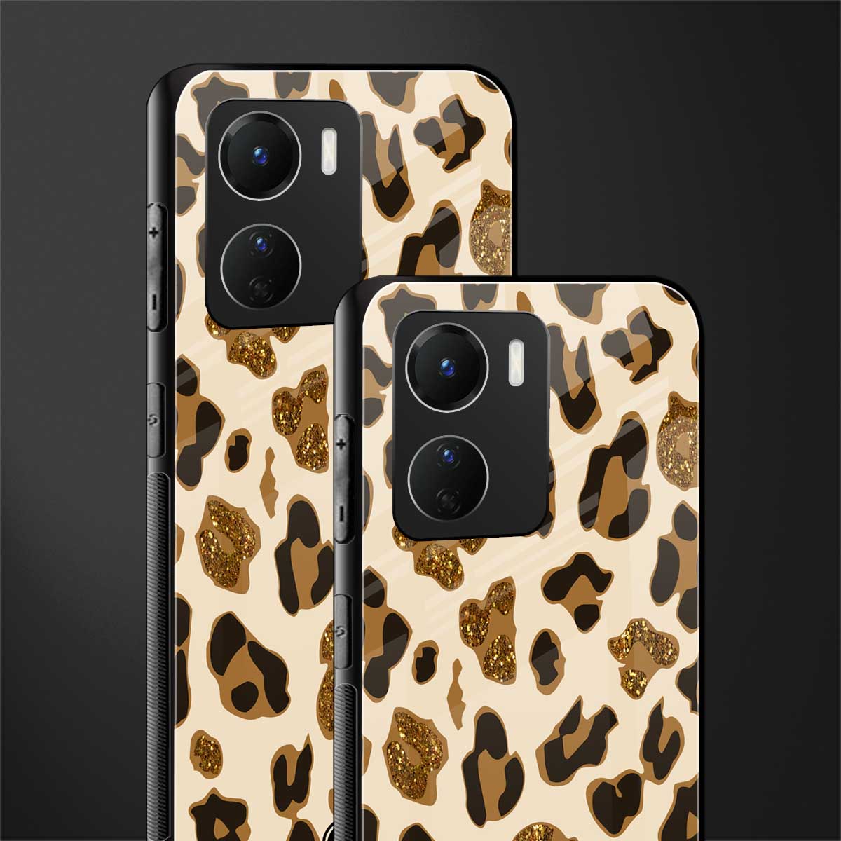cheetah fur aesthetic back phone cover | glass case for vivo y16