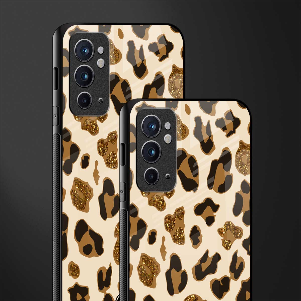 cheetah fur aesthetic glass case for oneplus 9rt image-2
