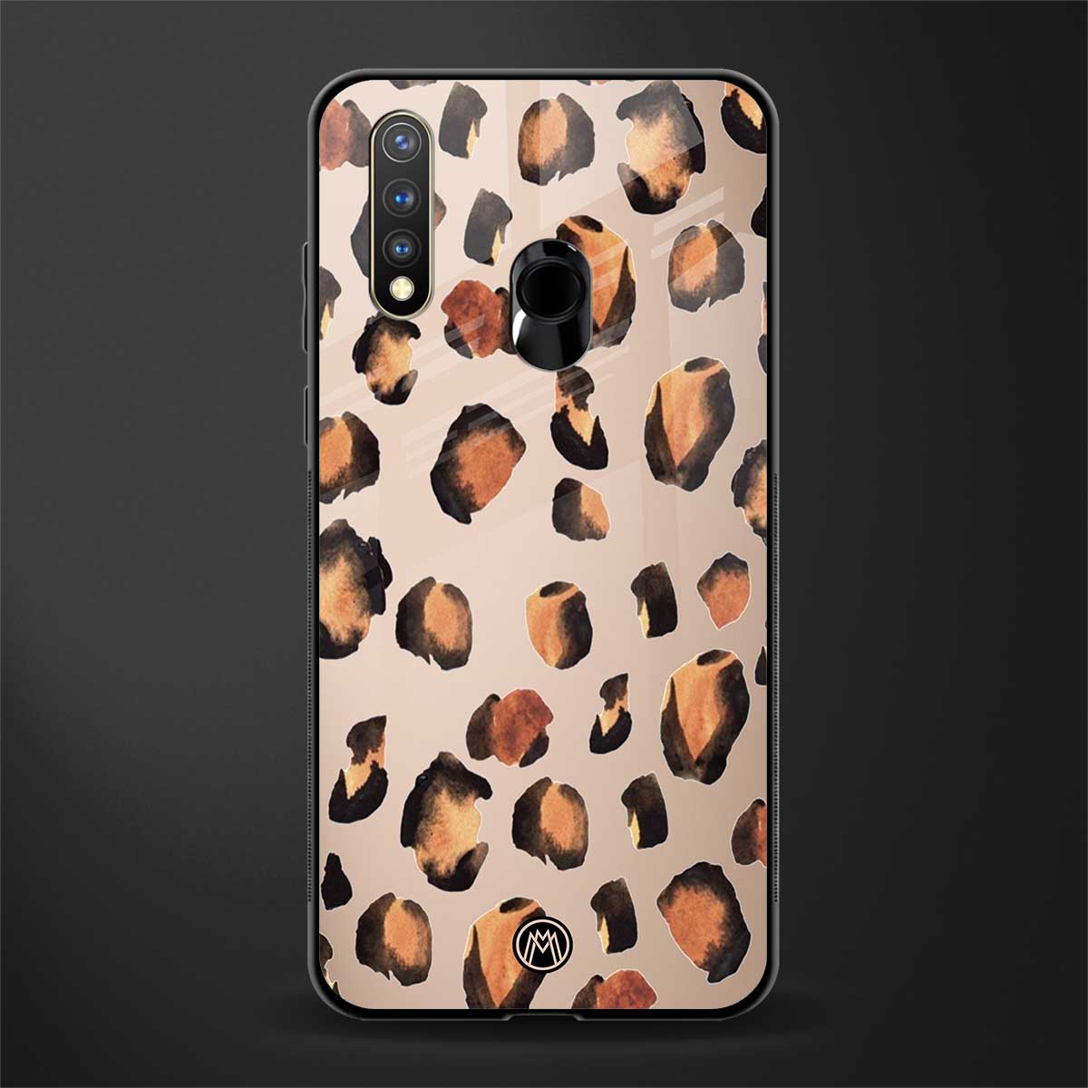 cheetah fur gold edition glass case for vivo u20 image