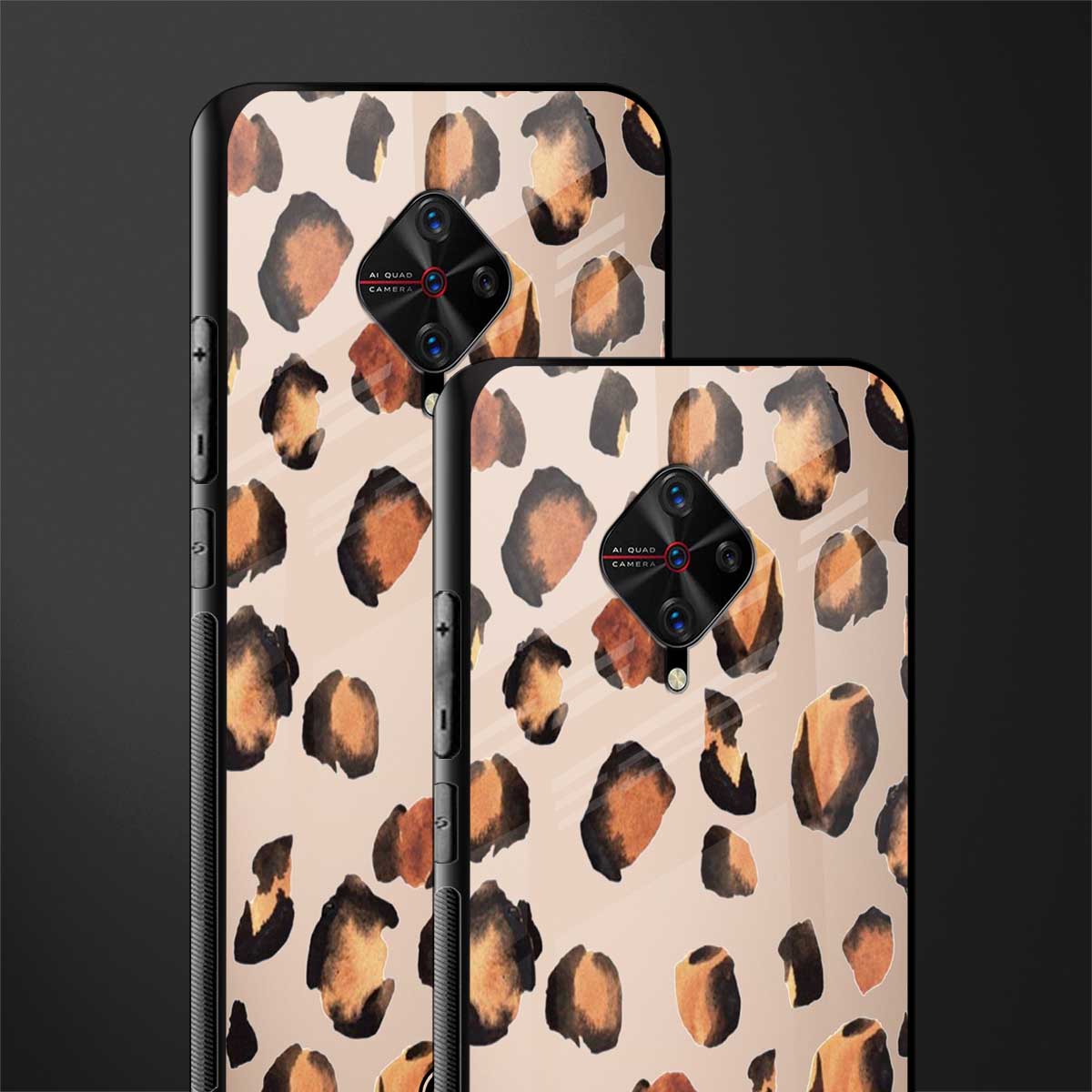 cheetah fur gold edition glass case for vivo s1 pro image-2