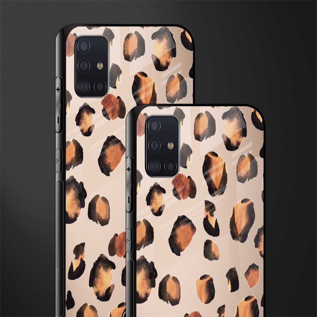 cheetah fur gold edition glass case for samsung galaxy a71 image-2