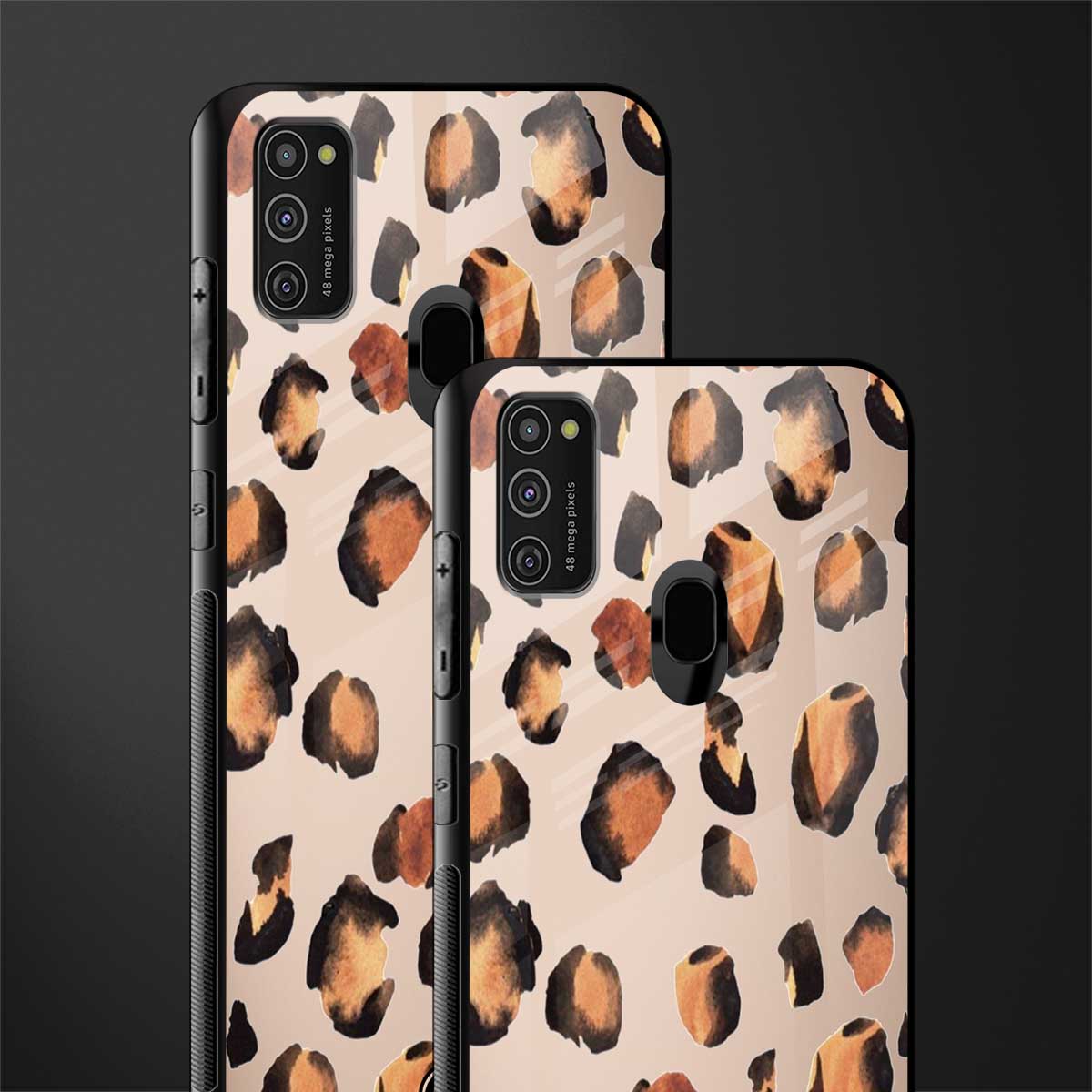 cheetah fur gold edition glass case for samsung galaxy m21 image-2