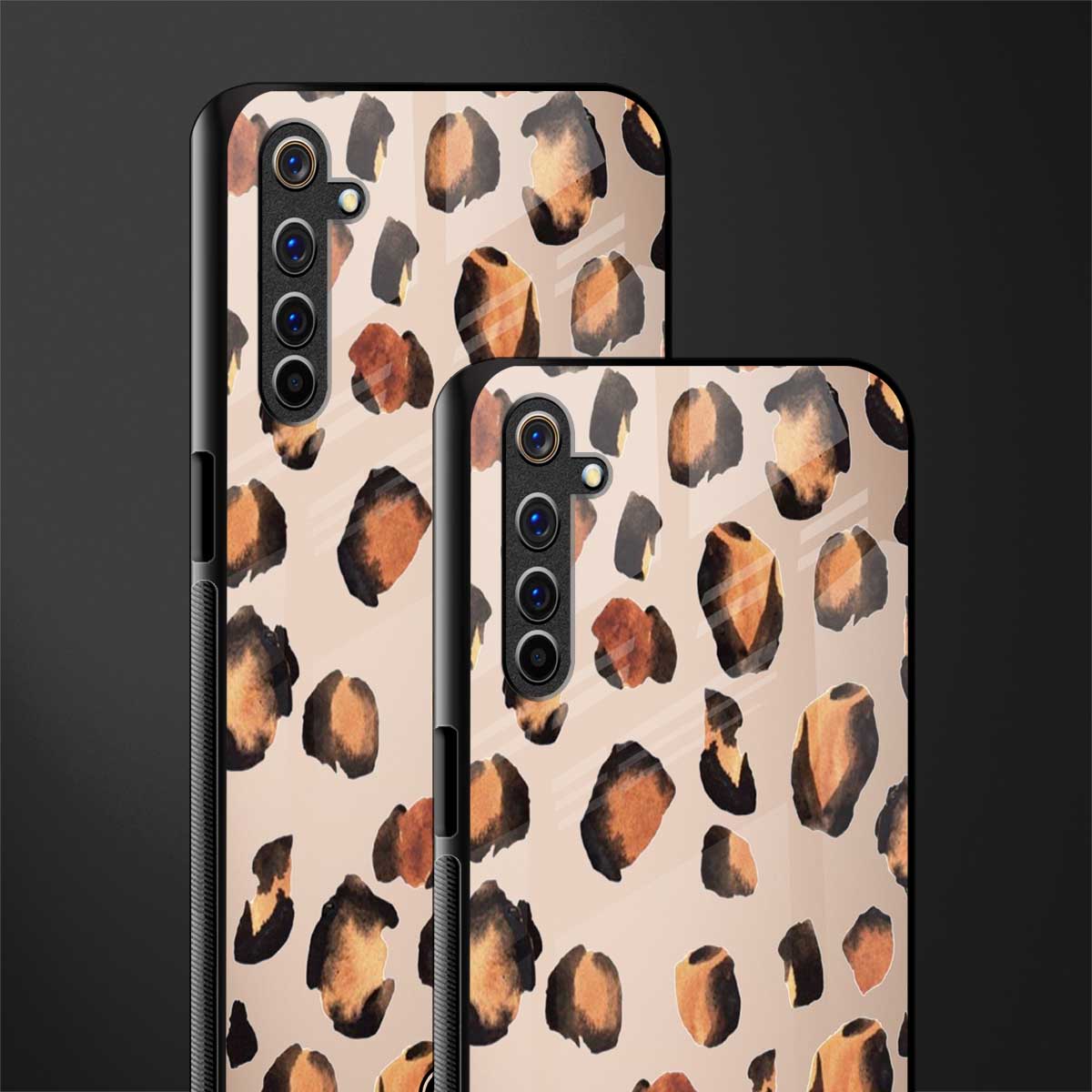 cheetah fur gold edition glass case for realme 6i image-2