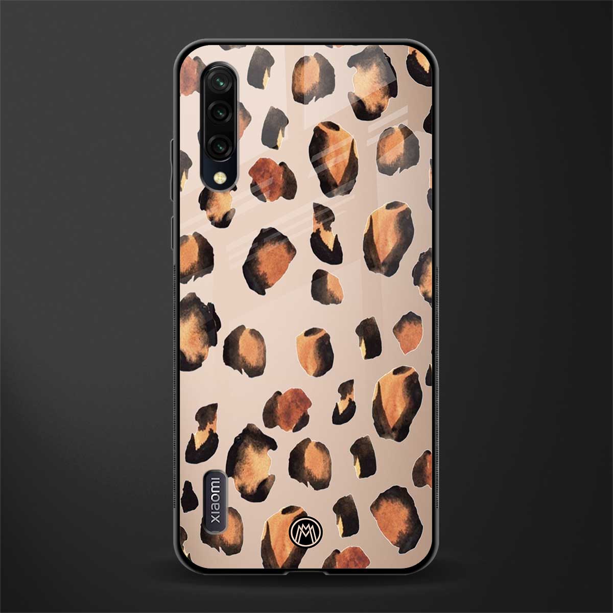 cheetah fur gold edition glass case for mi a3 redmi a3 image