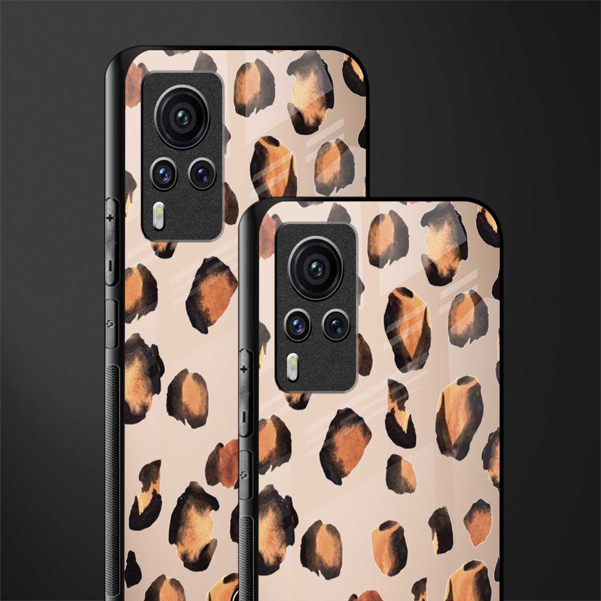 cheetah fur gold edition glass case for vivo x60 pro image-2