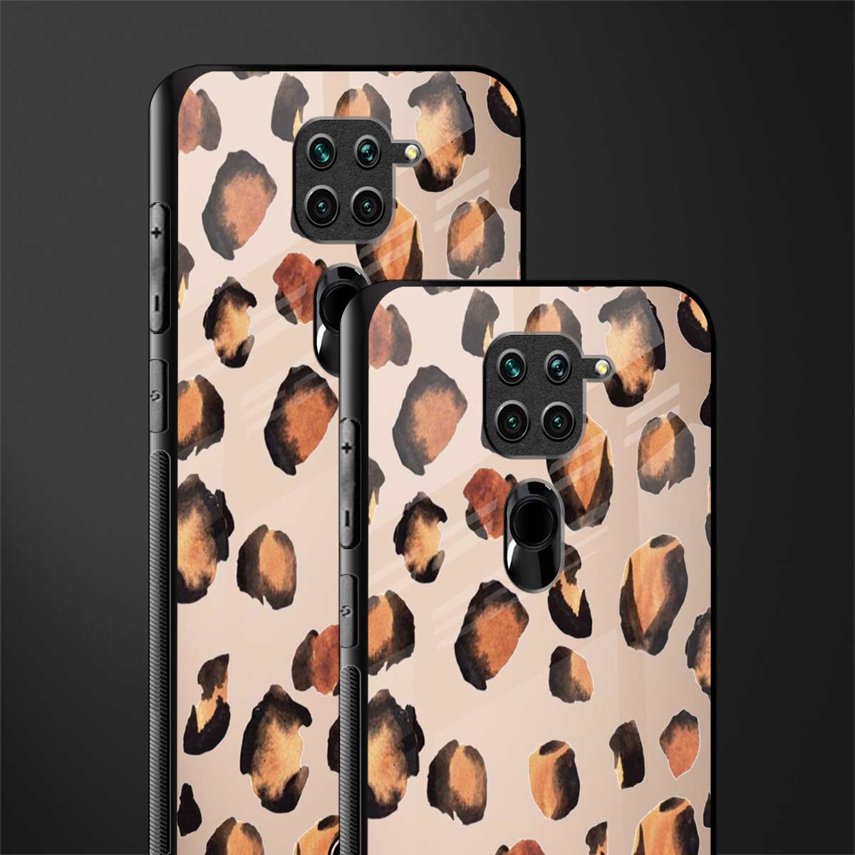 cheetah fur gold edition glass case for redmi note 9 image-2