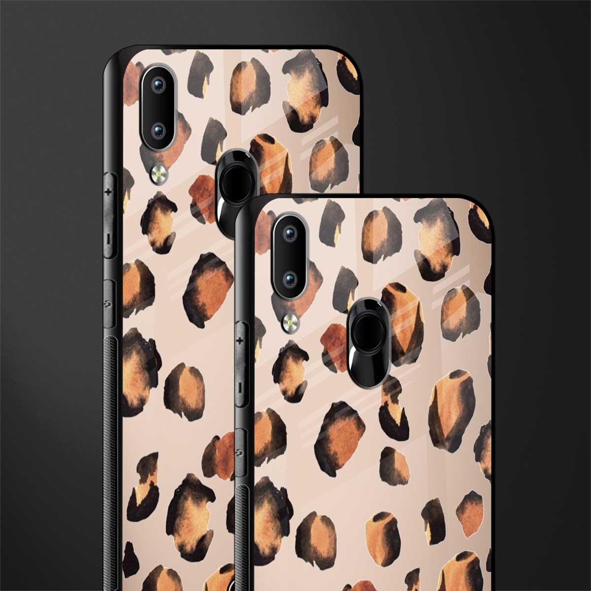 cheetah fur gold edition glass case for vivo y91 image-2