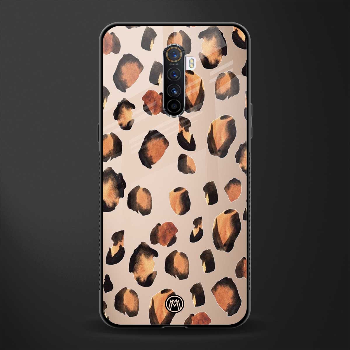 cheetah fur gold edition glass case for realme x2 pro image