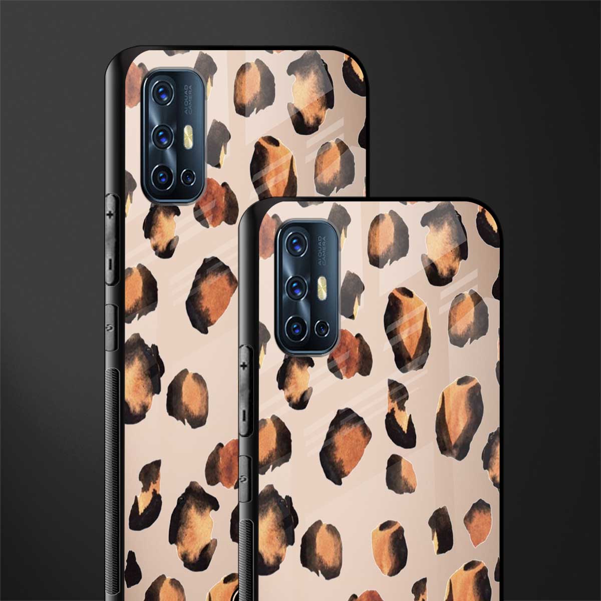 cheetah fur gold edition glass case for vivo v17 image-2