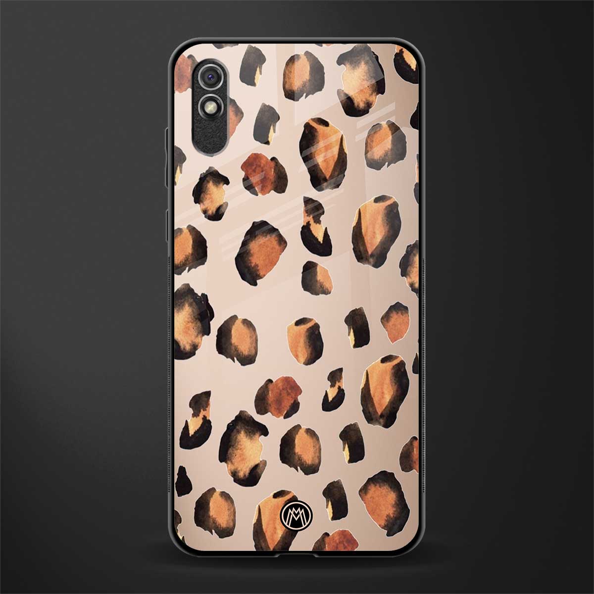 cheetah fur gold edition glass case for redmi 9a image