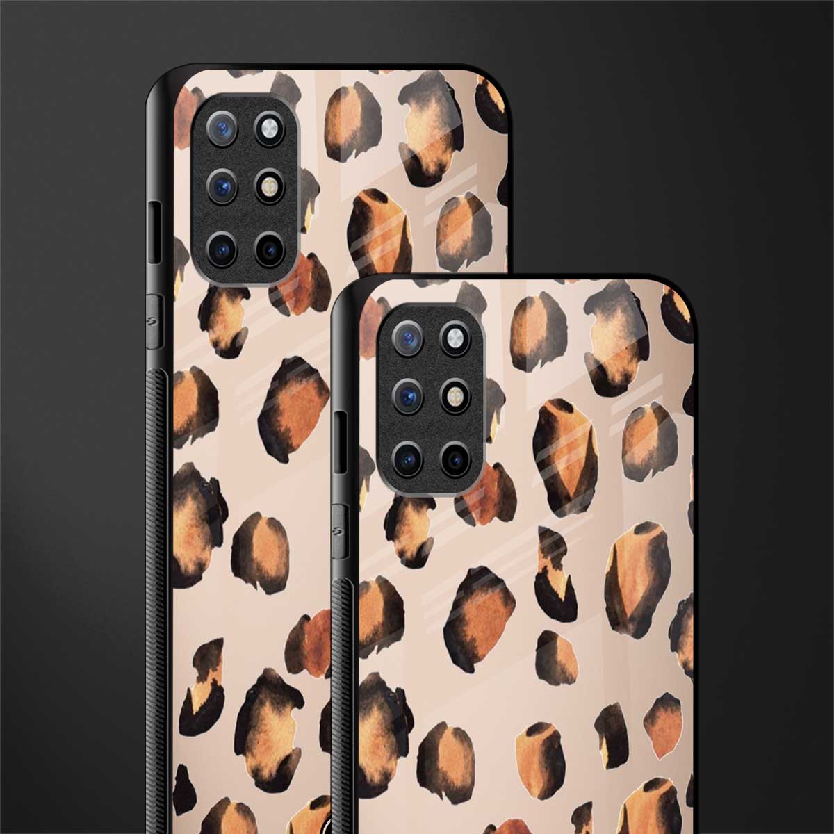 cheetah fur gold edition glass case for oneplus 8t image-2